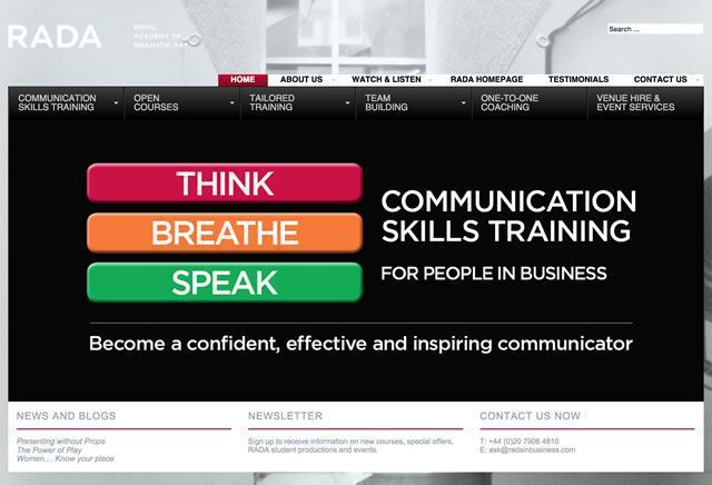 RADA:COMMUNICATION SKILLS TRANING FOR PEOPLE IN BUSINESS