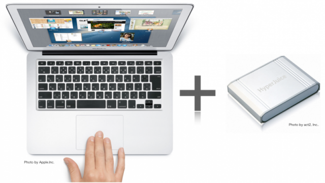 Macbook Air + Hyper Juiceの組み合わせ