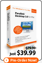 「Parallels Desktop 3.0 for Mac」がリリース直前！