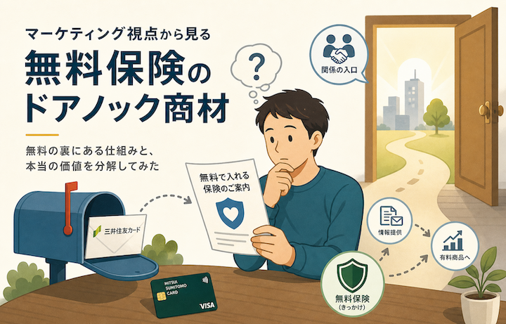 マーケティング視点から見る無料保険のドアノック商材